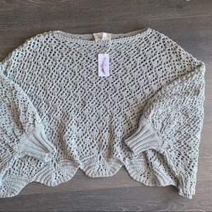 NWT Jessica Simpson Crochet Cropped Poncho